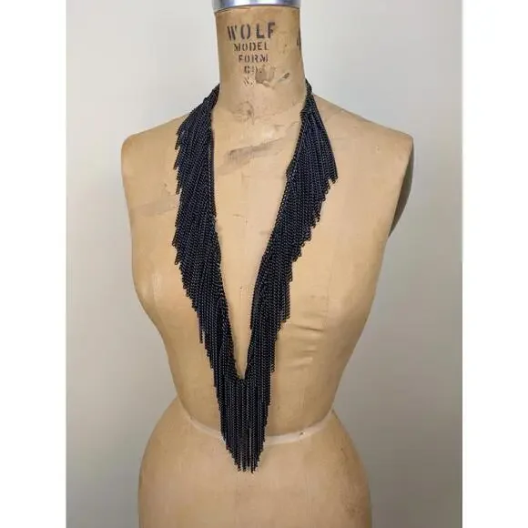 1990's ultra rare emporio armani metal fringe necklace - Picture 1 of 3